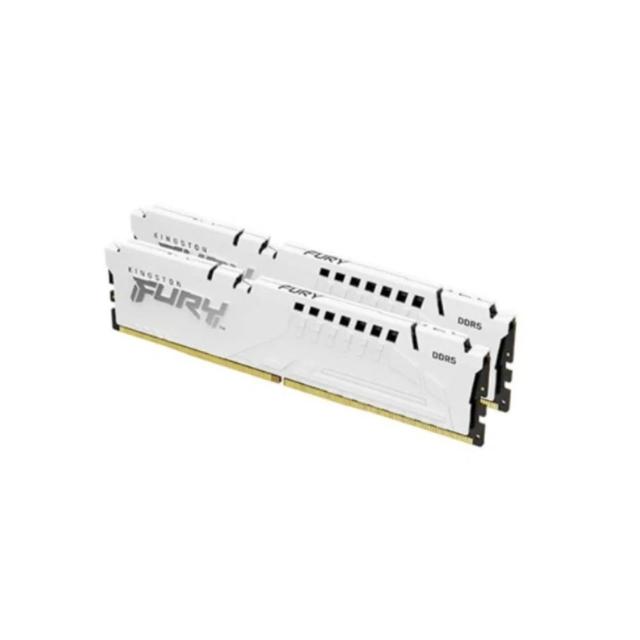 2入【金士頓】FURY Beast DDR5 6000MT/s 32GB（2x16GB）記憶體 白色(KF560C36BWE2K2-32)