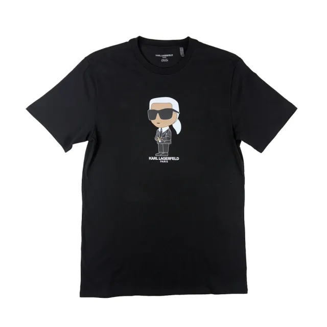 【KARL LAGERFELD 卡爾】搖滾卡爾 KARL 現貨 拉格斐 老派ootd 男生老佛爺 純棉 圓領短T  T恤(1351BV3)