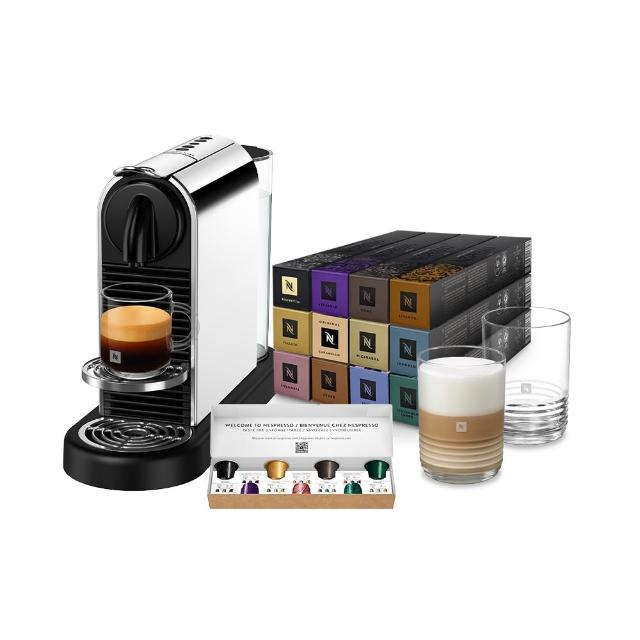 【Nespresso】膠囊咖啡機 CitiZ Platinum_不鏽鋼金屬色 飲水機 全自動咖啡機(探索禮盒120顆迎新會員組)