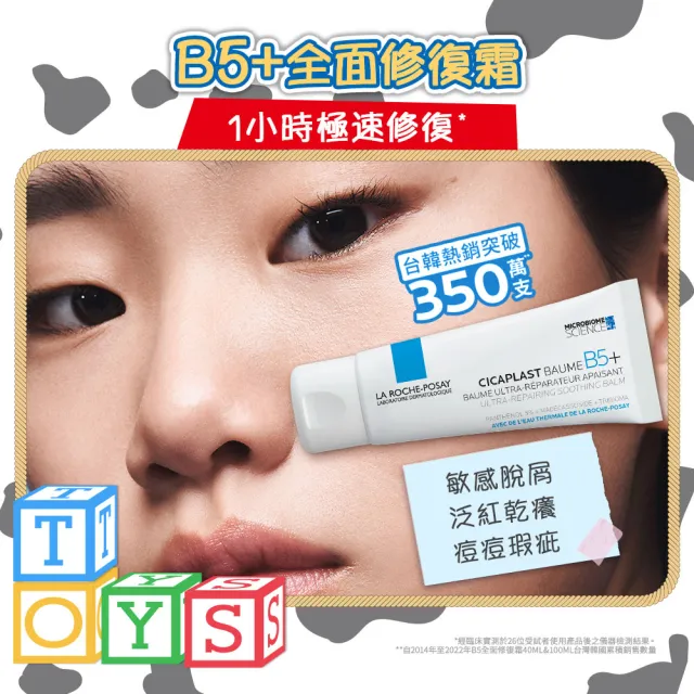 【理膚寶水】momo獨家!年中慶限定★玩具總動員系列 B5極速修復禮盒(B5+全面修復霜+B5瞬效全面修復精華)