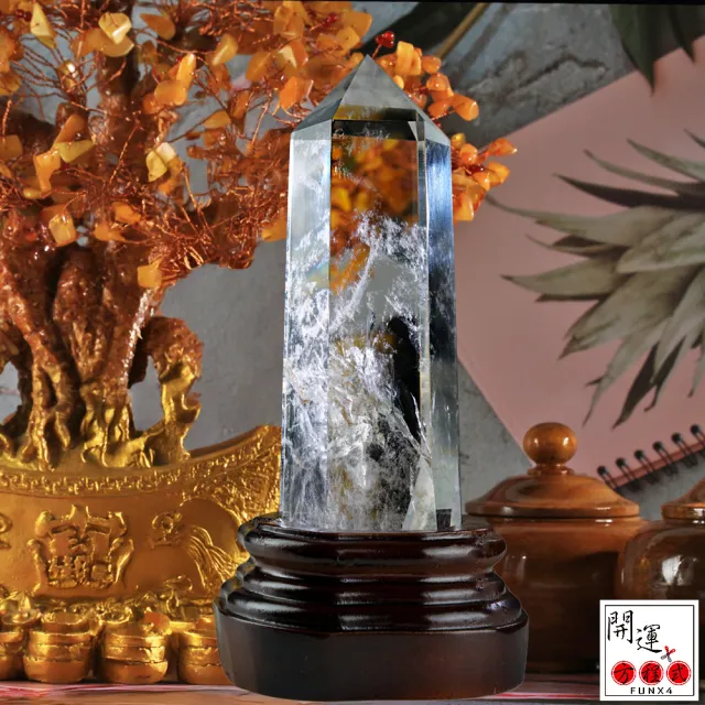 【開運方程式】天然巴西頂級白水晶柱W80一物一拍(白水晶柱的能量較尖銳集中快速)