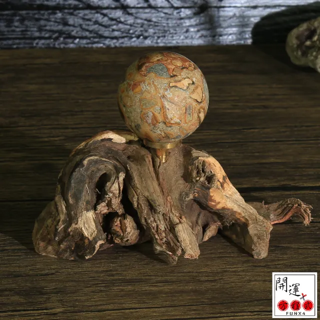 【開運方程式】龍宮財寶舍利球靈骨舍利附天然木底座(避邪護身l除障解災納l財促進人緣)
