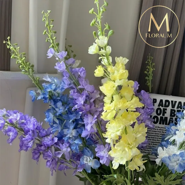 【Floral M】法式最美祝福大飛燕莫內紫仿真花花材1入組(人造花/仿真花/假花/花藝DIY/裝飾花材)