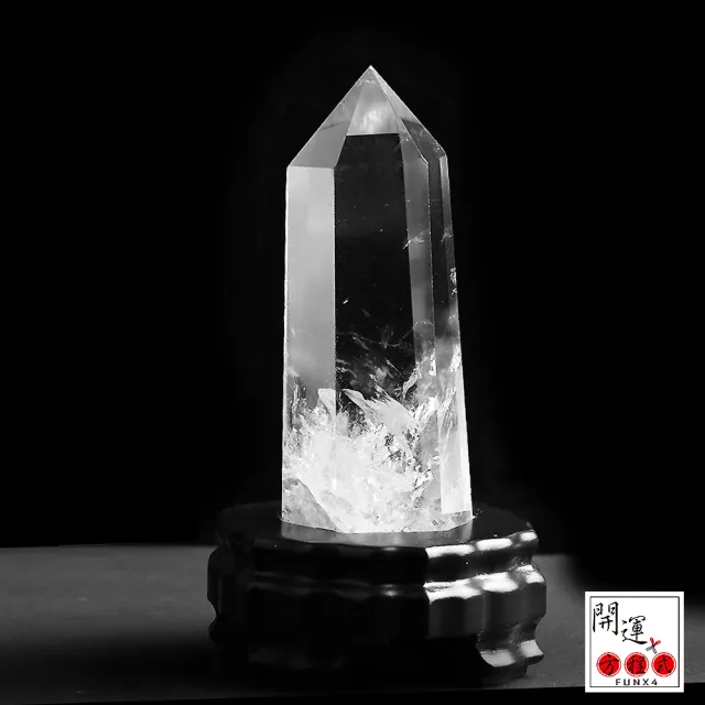【開運方程式】天然透亮體白水晶柱T3(310-413g白晶柱的能量較尖銳集中快速)