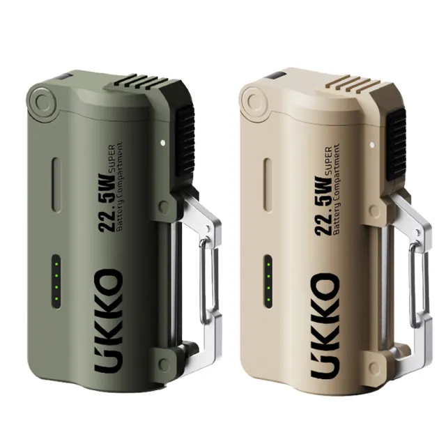 【UKKO】彈匣式可換電池5000mAh急速22.5W行動電源(內附CCC認證電池可帶大陸 自帶掛勾 內附PD60W線 )
