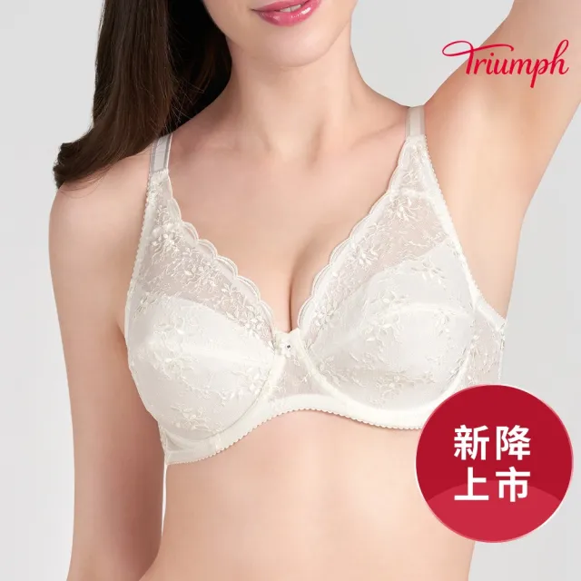 【Triumph 黛安芬】無襯款舒適系列C-E罩杯內衣(天使白)