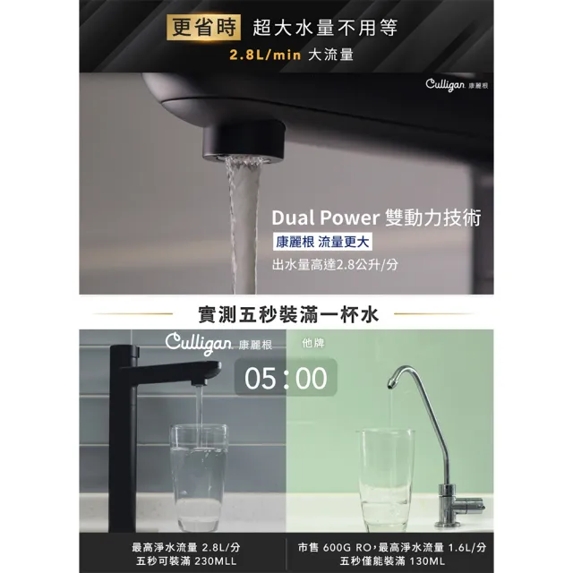 【Culligan 康麗根】櫥下RO瞬熱雙溫飲水機 AVE-T2800(大水量/雙溫/瞬熱/免費基本安裝/RO)