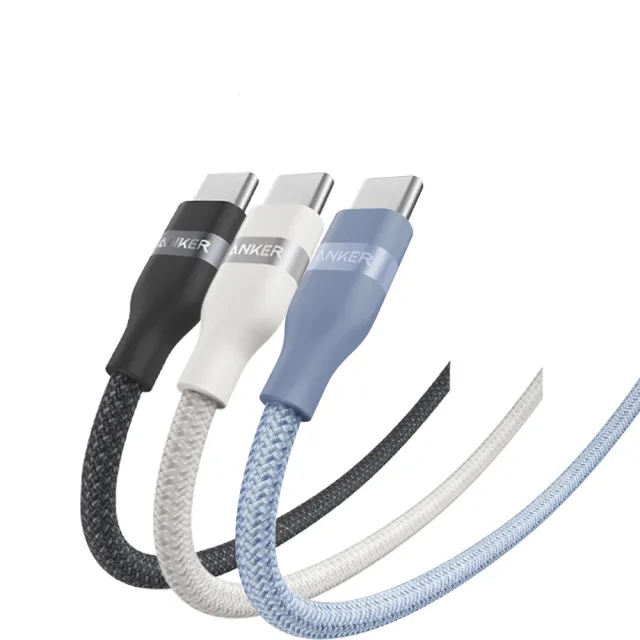 【ANKER】官方授權直營 A82E2 超軟充電線 Type-C 240W 0.9m(黑白藍/Type-C線/安卓/iPhone17/筆電/Switch)