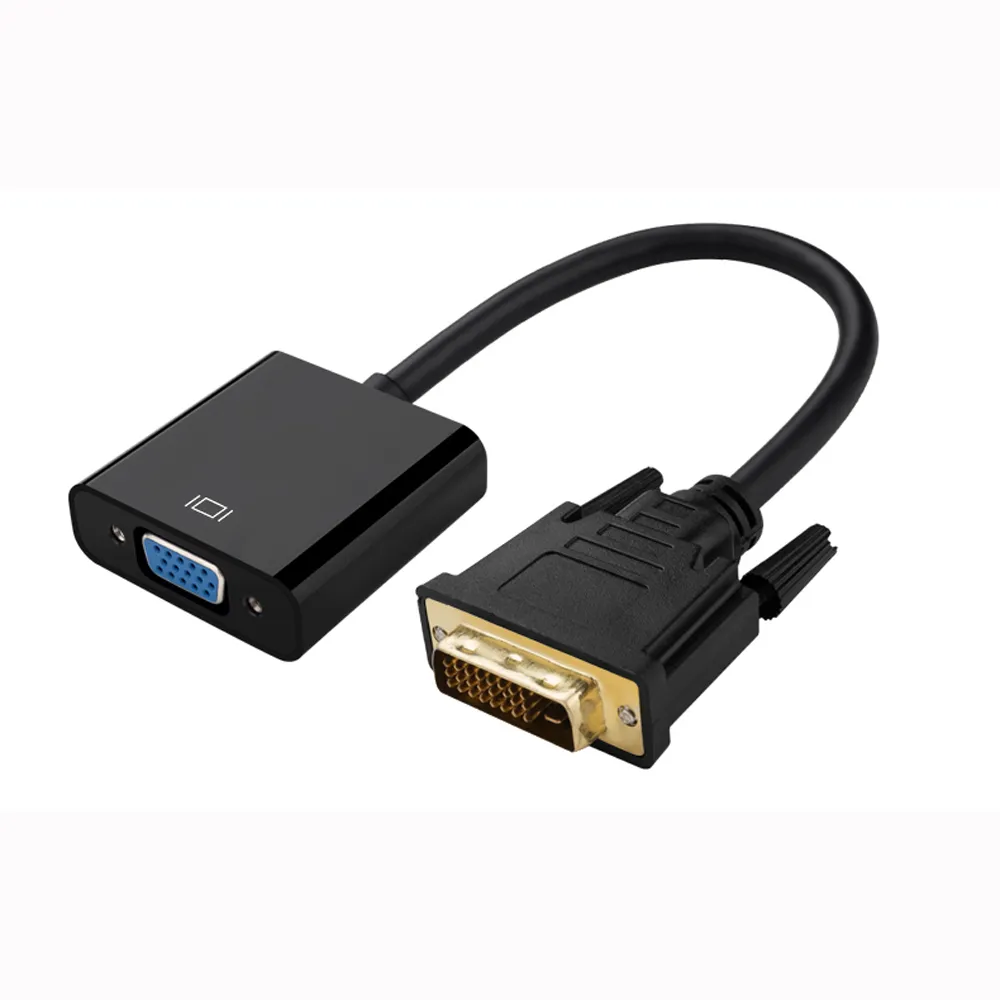 【LineQ】DVI24+1 轉 VGA 公對母15cm 轉接線(DVI轉VGA DVI TO VGA)