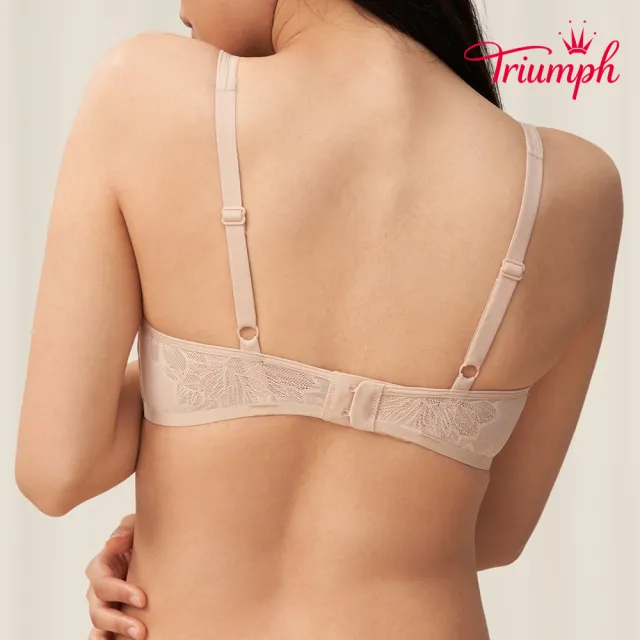【Triumph 黛安芬】4D彈力系列 圓領蕾絲無鋼圈內衣(溫柔膚)