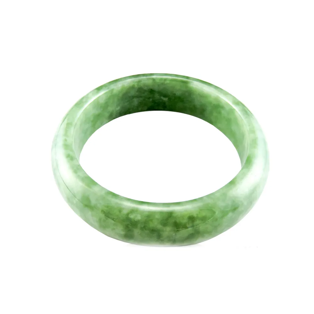 【GemMaker 頑石睛萃】豆種全青天然翡翠手鐲(17.2mm)