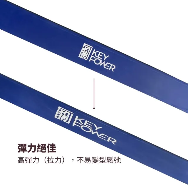 【KEY POWER 氣魄】台灣製 彈力帶 40kg/90磅｜附收納網袋(天然橡膠.無化學味.彈力繩)
