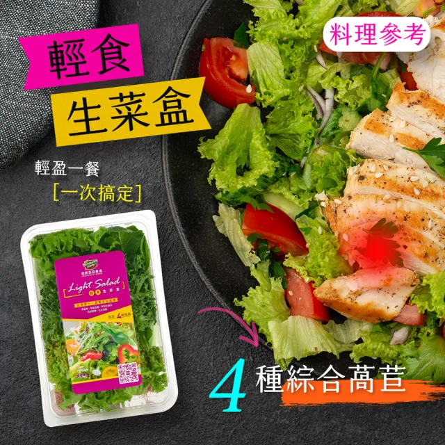 【源鮮智慧農場】綜合鮮蔬箱180g x 4盒 (生菜｜生菜沙拉｜水耕生菜｜生菜箱)