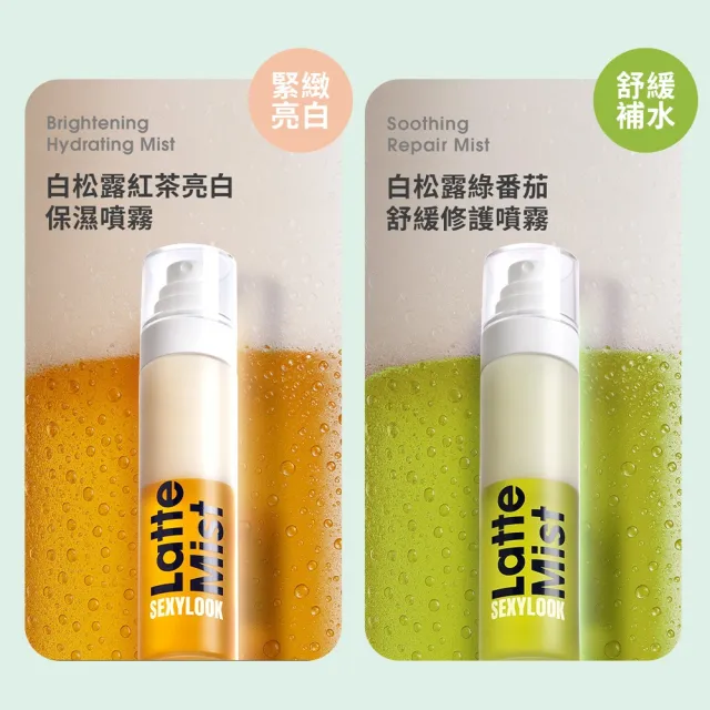 【SEXYLOOK 西西露】白松露噴霧120mlX2入組(紅茶亮白/綠番茄舒緩_任選)#空姐噴霧