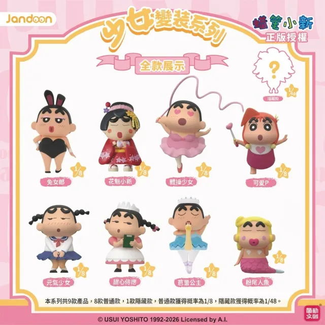【HeyCiao】蠟筆小新 少女變裝 系列 盲盒 公仔