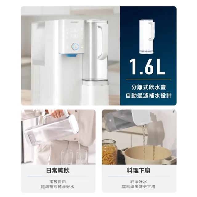 【acerpure】Acerpure Aqua 白曜石 冰溫瞬熱RO濾淨飲水機(WP744-40W)