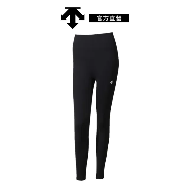 【DESCENTE】迪桑特 女士 中腰親膚中度支撐運動緊身褲 Leggings(黑色)