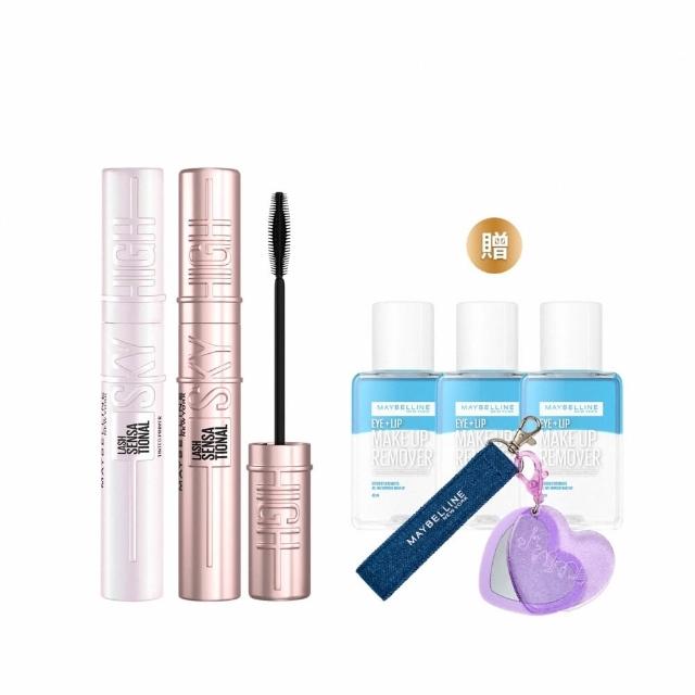 【MAYBELLINE 媚比琳】飛天翹防水睫毛膏2入組(#SKYHIGH#Hello Kitty)