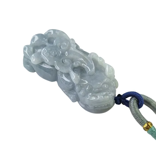 【鵝娘翡翠】天然A貨翡翠 緬甸玉 濃紫羅蘭貔貅吊墜 A4371437(翡翠貔貅吊墜)