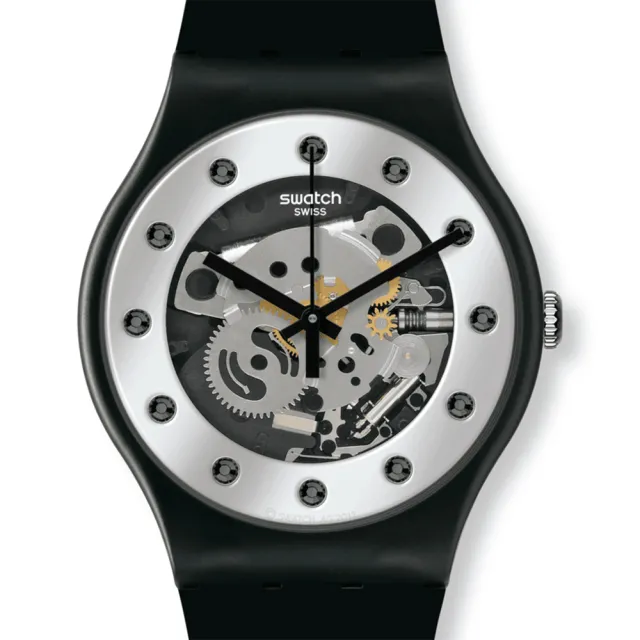 【SWATCH】SILVER GLAM 經典手錶/男錶/女錶/瑞士製造 SO29B109 (41mm)