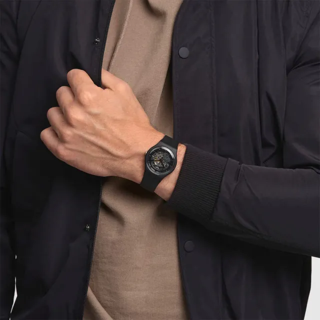 【SWATCH】SILVER GLAM 經典手錶/男錶/女錶/瑞士製造 SO29B109 (41mm)