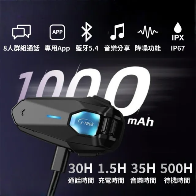J-TREK JX09 PRO 磁吸快拆 安全帽通訊藍牙耳機 摩托車藍牙耳機 機車用藍牙耳機 藍牙多人對講