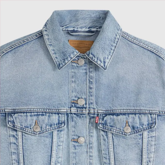 【LEVIS】寬鬆短版牛仔外套 女生上衣 人氣新品 0089L-0004