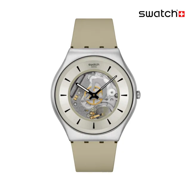【SWATCH】QUARTZICLE 超薄金屬手錶/男錶/女錶/瑞士製造 SS07S145(42mm)