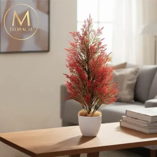 【Floral M】日本京都落羽松35cm仿真植栽含花器(人造植栽/仿真樹/室內佈置/居家裝飾/桌上型植栽)