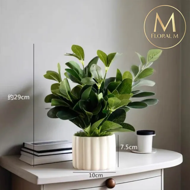 【Floral M】居家正能量福祿桐25cm仿真植栽含花器(人造植栽/假植栽/室內佈置/居家裝飾/桌上型植栽)