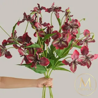 【Floral M】莫內花園愛麗絲鳶尾花仿真花花材1入組(人造花/仿真花/假花/花藝DIY/裝飾花材)