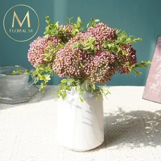 【Floral M】居家裝飾小米果仿真花花材3入組(人造花/仿真花/假花/花藝DIY/裝飾花材)