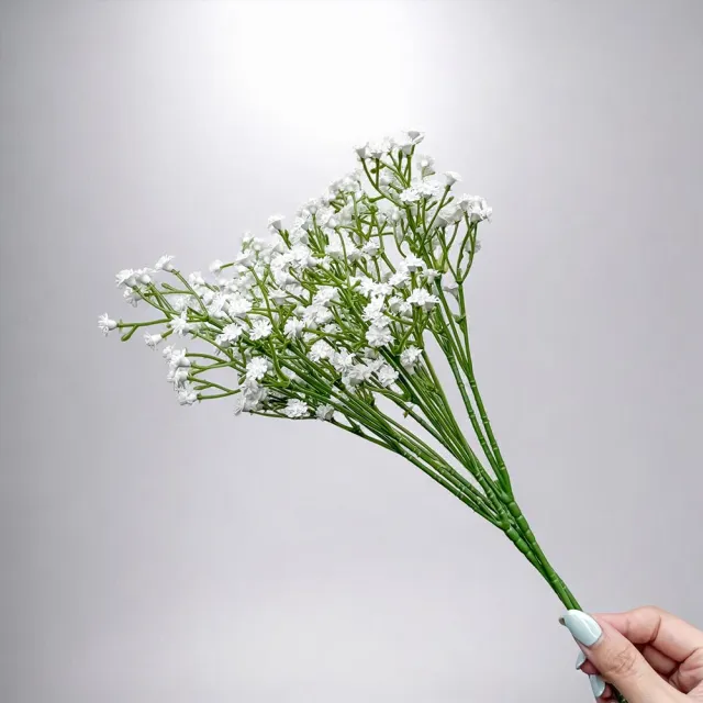 【Floral M】人氣純白小可愛滿天星仿真花花材3入組(人造花/仿真花/假花/花藝DIY/裝飾花材)