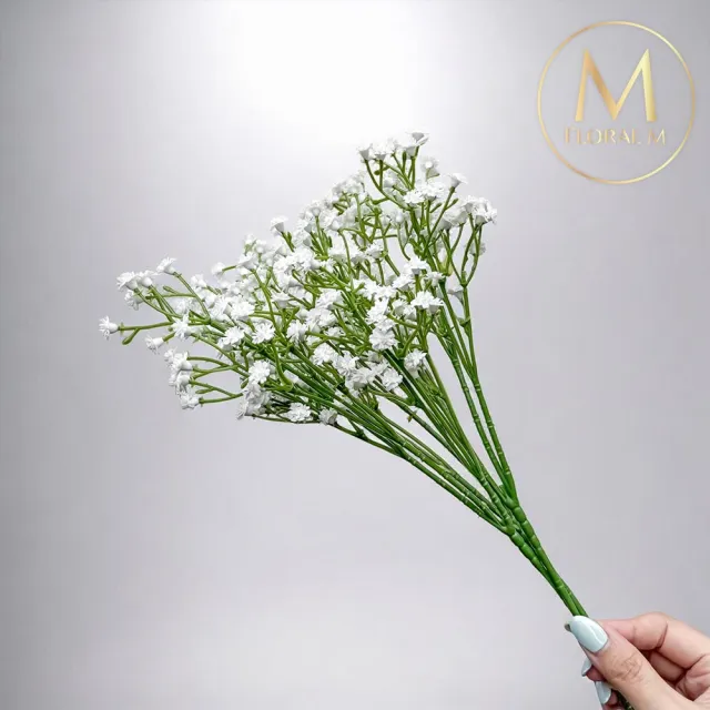 【Floral M】人氣純白小可愛滿天星仿真花花材3入組(人造花/仿真花/假花/花藝DIY/裝飾花材)
