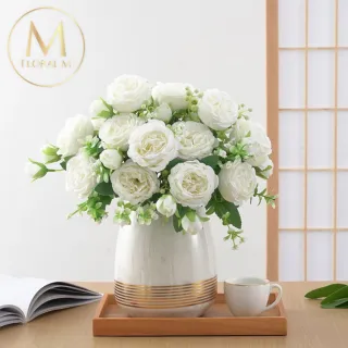 【Floral M】花中之王牡丹花仿真花花材1入組(人造花/仿真花/假花/花藝DIY/裝飾花材)