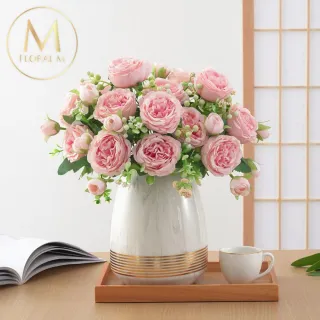 【Floral M】花中之王牡丹花仿真花花材1入組(人造花/仿真花/假花/花藝DIY/裝飾花材)