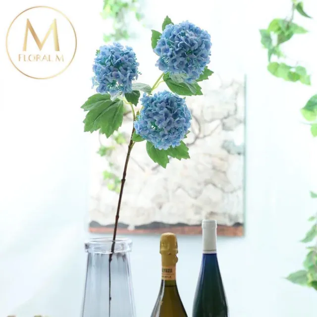 【Floral M】京都夏日繡球仿真花花材1入組(人造花/仿真花/假花/花藝DIY/裝飾花材)