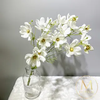 【Floral M】初戀少女波斯菊仿真花花材3入組(人造花/仿真花/假花/花藝DIY/裝飾花材)