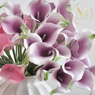 【Floral M】氣質仙女海芋仿真花花材5入組(人造花/仿真花/假花/花藝DIY/裝飾花材)