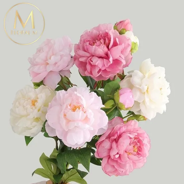 【Floral M】最高級浪漫公主芍藥仿真花花材1入組(人造花/仿真花/假花/花藝DIY/裝飾花材)