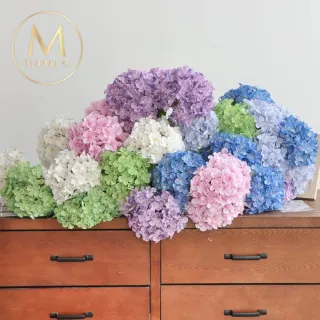 【Floral M】夏日京都大型繡球夢幻翡翠仿真花花材1入組(人造花/仿真花/假花/花藝DIY/裝飾花材)