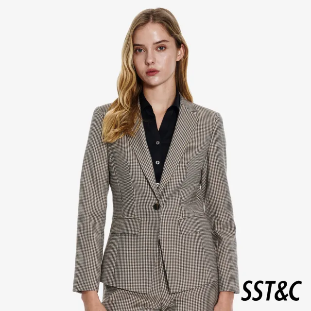 【SST&C】女裝 經典格紋修身版西裝外套01012503004(換季65折)