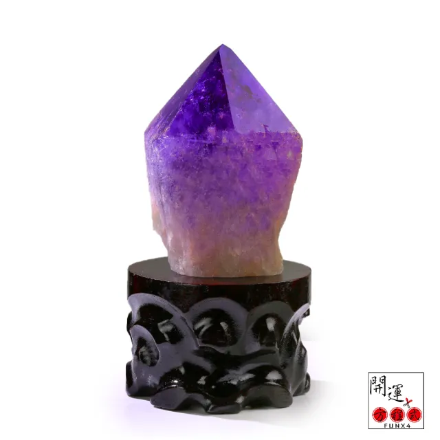 【開運方程式】金字塔幻影紫水晶柱800-1200g(老料骨幹水晶體紫晶鎮)