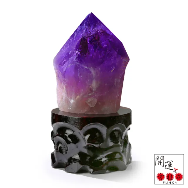 【開運方程式】金字塔幻影紫水晶柱800-1200g(老料骨幹水晶體紫晶鎮)