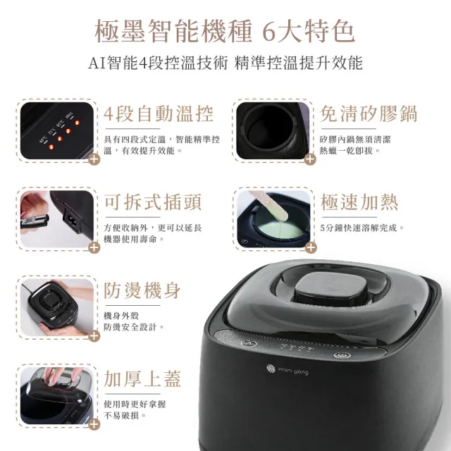 【MINI YANG】特級熱蠟除毛套組+清潔保養3件組(沙龍級除毛體驗 超強除毛力 全身皆可使用)
