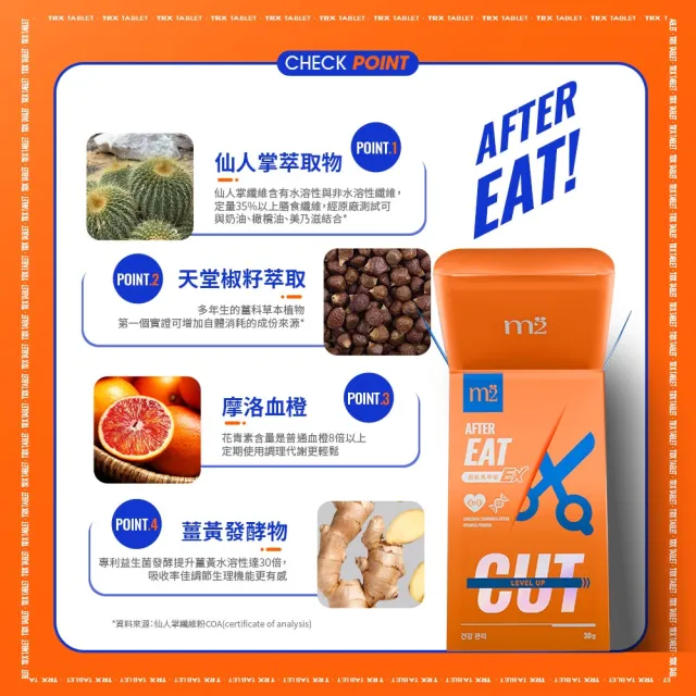 【m2 美度】超能馬甲錠EX 升級版6盒(30顆/盒.禹安推薦.澱粉分解.仙人掌)