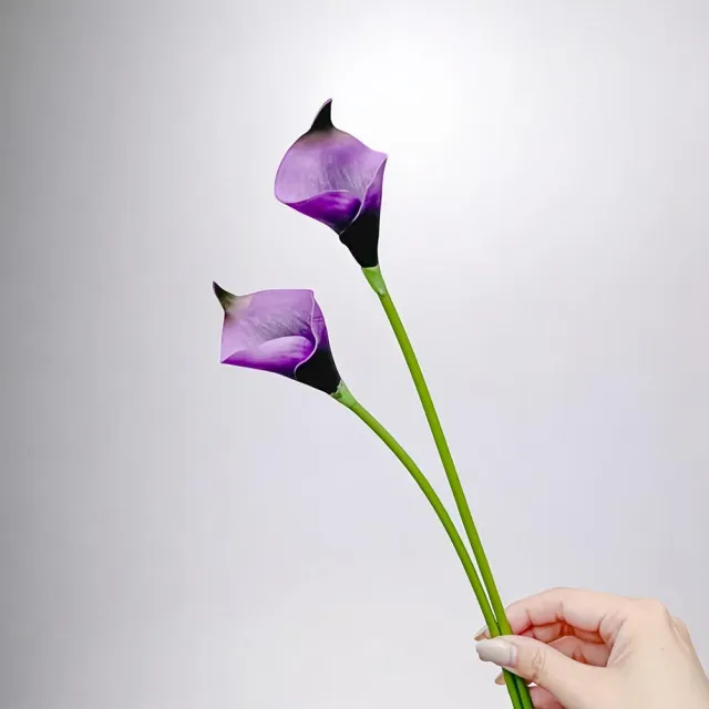 【Floral M】氣質仙女深紫色海芋仿真花花材5入組(人造花/仿真花/假花/花藝DIY/裝飾花材)
