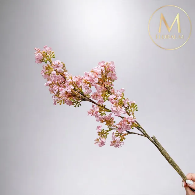 【Floral M】初戀悸動丁香花復古櫻粉仿真花花材1入組(人造花/仿真花/假花/花藝DIY/裝飾花材)