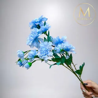 【Floral M】居家花仙子芍藥湖水藍仿真花花材1入組(人造花/仿真花/假花/花藝DIY/裝飾花材)