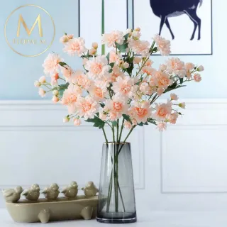 【Floral M】居家花仙子芍藥香檳橙仿真花花材1入組(人造花/仿真花/假花/花藝DIY/裝飾花材)